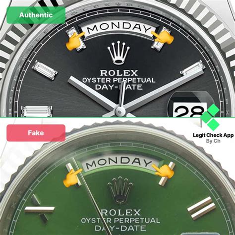 rolex day-date replica vs real